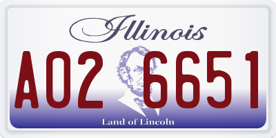 IL license plate A026651
