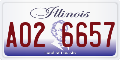 IL license plate A026657