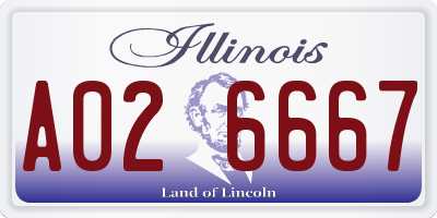IL license plate A026667