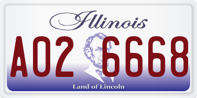 IL license plate A026668
