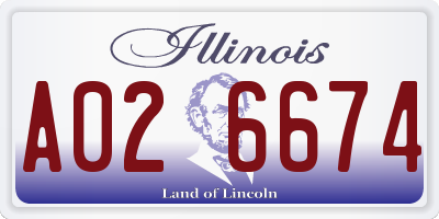 IL license plate A026674