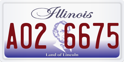 IL license plate A026675