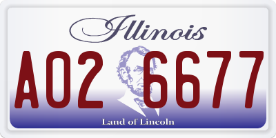 IL license plate A026677
