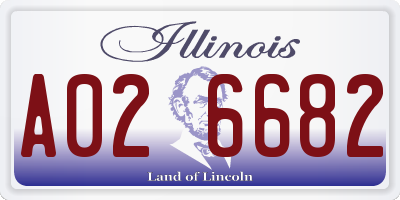 IL license plate A026682