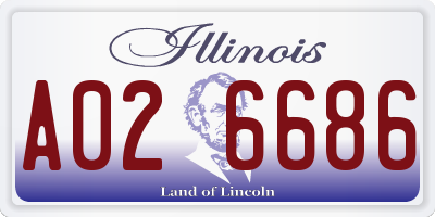 IL license plate A026686