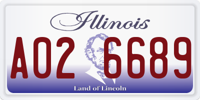 IL license plate A026689