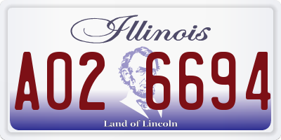 IL license plate A026694