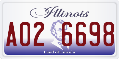 IL license plate A026698