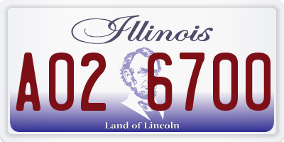 IL license plate A026700