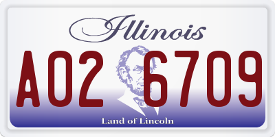 IL license plate A026709