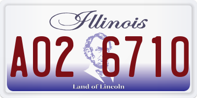 IL license plate A026710