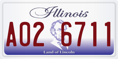 IL license plate A026711