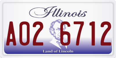 IL license plate A026712