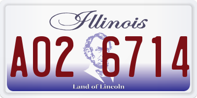 IL license plate A026714