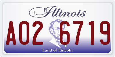 IL license plate A026719