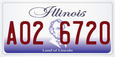 IL license plate A026720