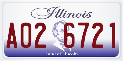 IL license plate A026721