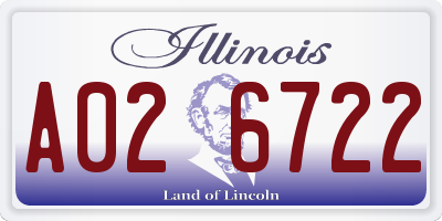 IL license plate A026722