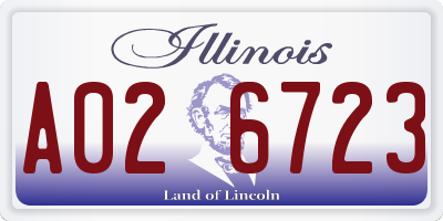 IL license plate A026723