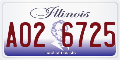 IL license plate A026725