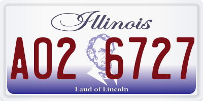 IL license plate A026727