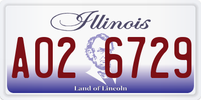 IL license plate A026729