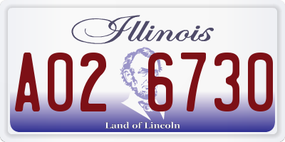 IL license plate A026730