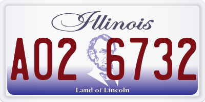 IL license plate A026732