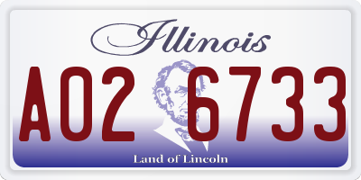 IL license plate A026733