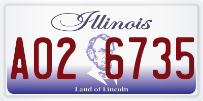 IL license plate A026735