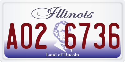 IL license plate A026736