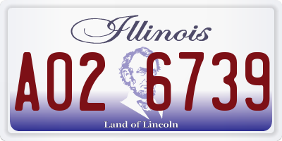 IL license plate A026739