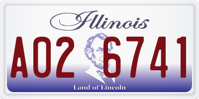 IL license plate A026741