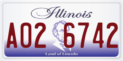 IL license plate A026742