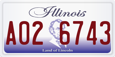 IL license plate A026743