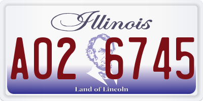 IL license plate A026745