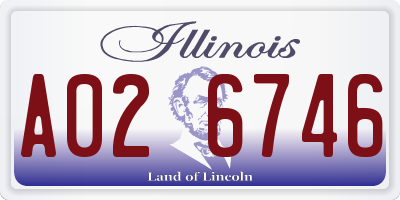 IL license plate A026746