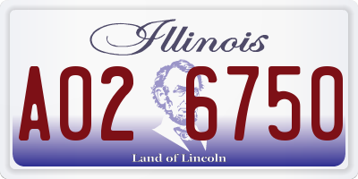 IL license plate A026750