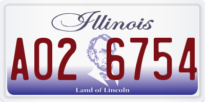 IL license plate A026754