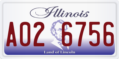 IL license plate A026756