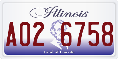 IL license plate A026758