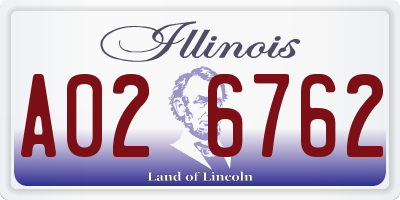 IL license plate A026762