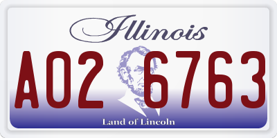IL license plate A026763