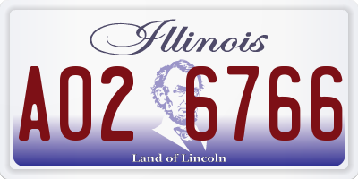 IL license plate A026766