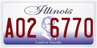 IL license plate A026770