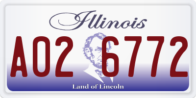 IL license plate A026772