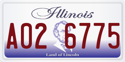IL license plate A026775