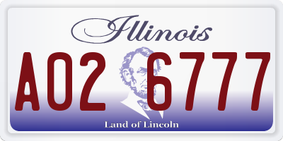 IL license plate A026777