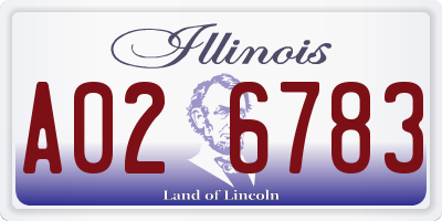 IL license plate A026783