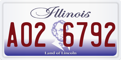 IL license plate A026792